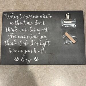 Memorial Plaque with Clip - Enzo